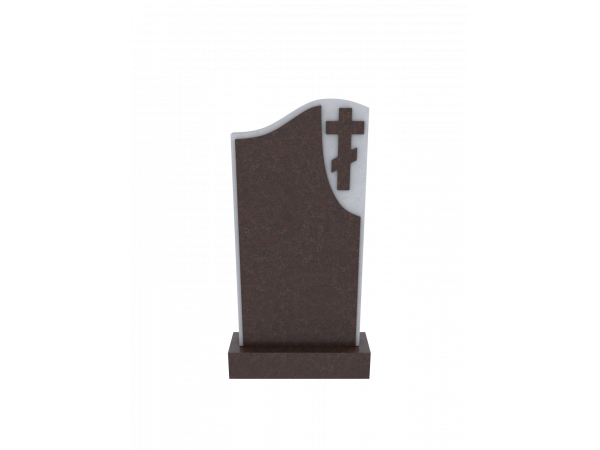 Памятник из коричневого гранита с крестом 1338